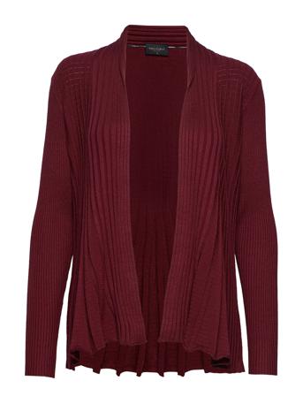 Fqclaudisse-S-Car Strikkegenser Cardigan Rød FREE/QUENT