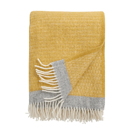 Klippan Ullpläd Harald Filtar & plädar Gul 130X200