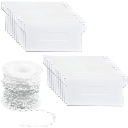 20 st vertikala persienner vikter nedre lameller 89mm (3,5 tum) & 10 m pärlkedja