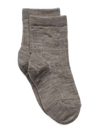 Wool Rib Socks Grey Mp Denmark