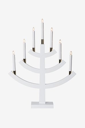 Jotex - El-lysestage Hvid - GILLIAN - Køb Adventslysestager hos Jotex