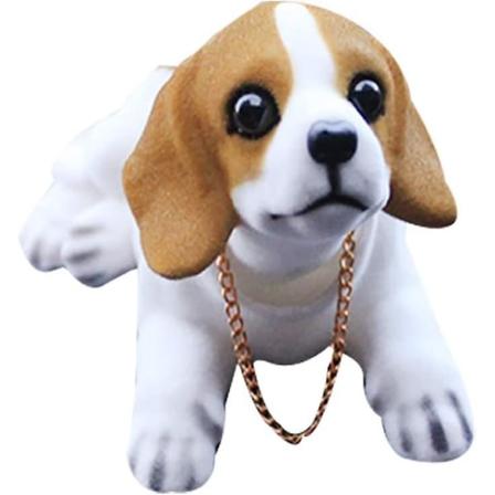Nöpöttävä koira Nöpöttävä hahmo keinuva lelu Söpö tanssiva koira koriste lelu auton kojelaudan koristeluun 6,5 * 15 * 8 cm (beagle)