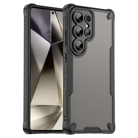 SKALO Samsung S25 Ultra Armor Hybrid Frosted Suojakuori - Musta