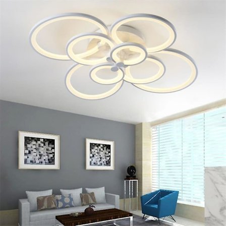 106cm Taklampe Led Geometrisk Flush Mount Metall Akryl