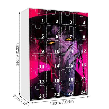 2025 KPOP Demon Hunter Girls Julekalender Blind Box, Rygsæk Bil Nøglering Akryl Vedhæng, Julegave