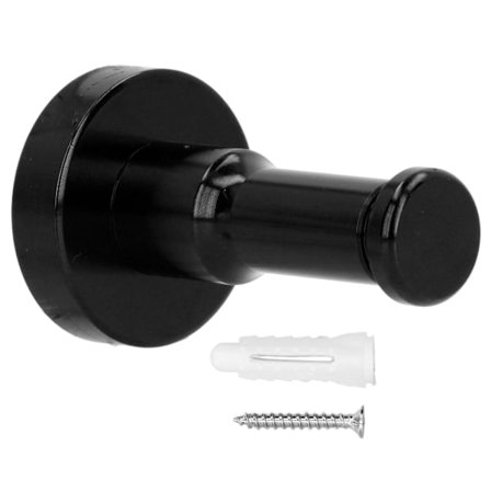 Retro Baderomskrok Aluminium Håndklekrok Kraftig Veggmontert Kleshenger for Balkong Kjøkken Svart