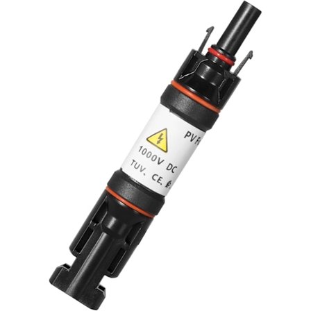 Solar PV Sikringskonnektor 1000V DC IP67 Vandtæt Fotovoltaisk Sikringsholder Solarsikring kompatibel med Solar PV System (Størrelse: 15A)