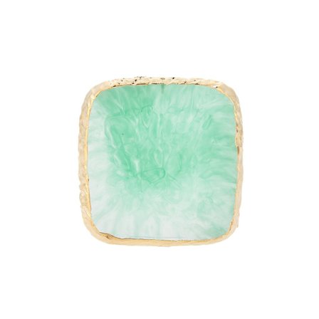 Naturlig hartssten nagelkonstplatta ritningsfärgblandning pigment hållare nagelspetsar display grön