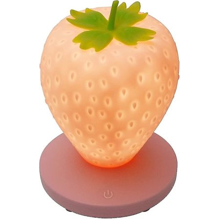 Ghyt Strawberry Night Light, Söt Silikon Strawberry Lamp, Led Cute Night Light, Sängbordsfärg