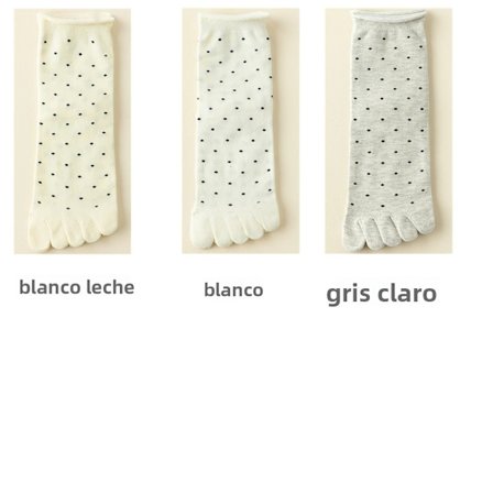 pairs mix03-3 Par med dametåstrømper med polkadotmønster, høykvalitets bomullsstrømper med midtlegg og separate tær