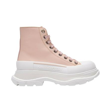 Alexander McQueen Tread Slick Sneakers in Pink Leather Pink, Dame Støvler, Størrelse: 38 EU
