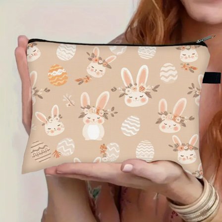 Stor påskemøntpung, transportabel toilettaske med stor kapacitet, lavet af polyester.