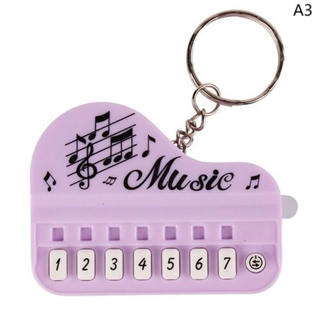 Bärbar musikinstrument Toy Piano Nyckelring Mini Electronic A3 onesize