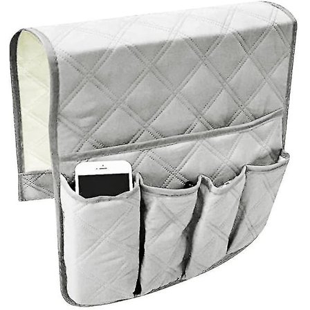 Halkskyddande Soffa Armstödsorganisatör med Mugghållare Fack Stolsarm TV-Fjärrkontrollhållare för Recliner Soffa Fåtölj Caddy Sängbord Förvaring 