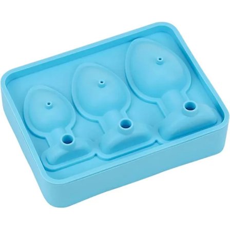 Skämt Isbitsform Analplugg Form, Rolig Silikonform för DIY-Kaka Choklad Godis Blå