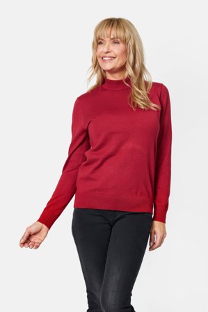 BRANDTEX - Strik Turtleneck - Rød