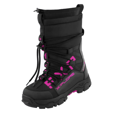 Buty na Skuter Śnieżny FXR X-Plore Krótkie Czarny/Fuksjowy 38