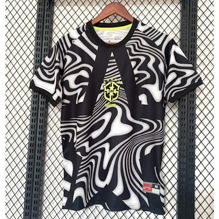 Brasil Målmand Fodboldtrøje 2026 VM Inspireret, Kortærmet GK Fan Trøje, Åndbar Sportstop