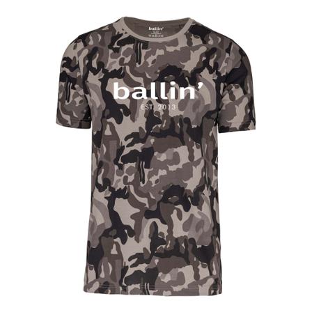 Ballin Est. Grijs Camouflage Shirt , Grijs , Heren , Maat: XL
