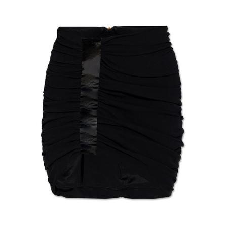 Balmain Asymmetric Nederdel Sort, Dame