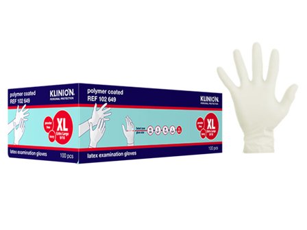 Klinion Hanske latex kort, X-Large, 100 stk,