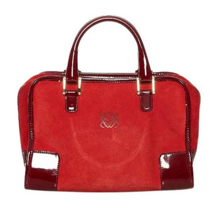 Loewe Pre-owned, Pre-owned Suede handbags Rood, Dames, Maat:ONE Size