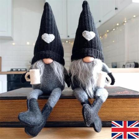 Håll Kaffet Ansiktslöst Dvärgdocka Söt Plysch Gnome Dekor Xmas