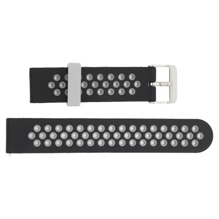 Silikonband Kompatibelt med Amazfit GTR 3 Smartwatch Ersättning 20mm Klockarmband Andningsbart Lufthål Sport ArmbandSvart Grå