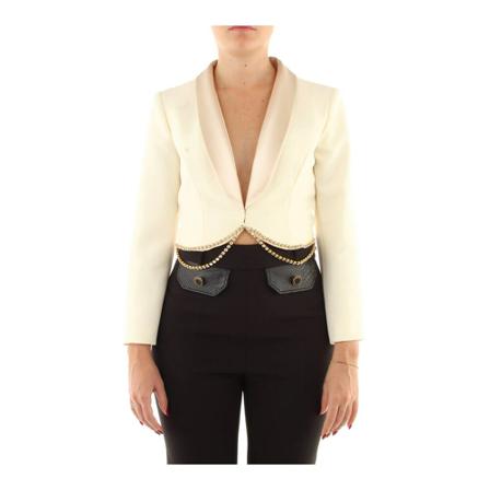 Elisabetta Franchi, Elisabetta Franchi Gi 04727E2 Jacket women Butter Beżowy, Kobieta, Rozmiar: S