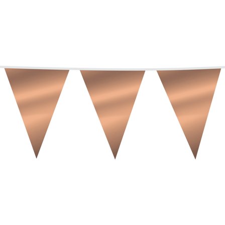 Flagguirlande Stor Rosaguld