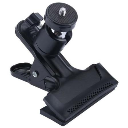 Multifunktions fjederklemme 1/4" skruekuglehoved, fjederklemmemonteret klipholder til Photo Studio Flash Metal Sort med