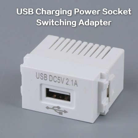 USB-Strømforsyningsmodul 220V 5V Transformer Switch Adapter Hvid