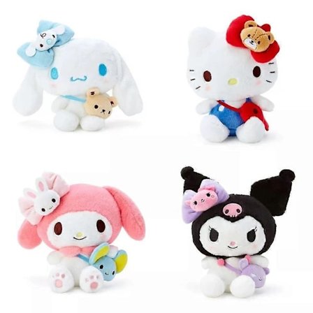 Sanrio Kuromi Melody Cinnamoroll Hello Kitty Plyschdocka Kawaii Leksakspresent C