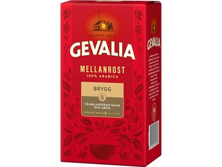 GEVALIA Kaffe mellanrost brygg 450g - Lyreco - Kök och servering - Kaffe och te - Bryggkaffe