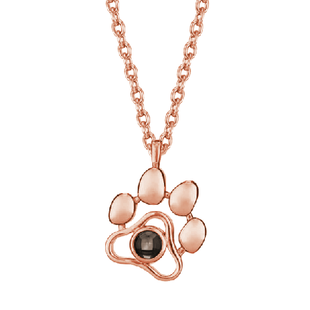 Kvinnor Halsband Pet Paw Palm Print Hängande Hals Smycken