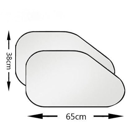 Solskydd för bilens vindruta, solskydd för bakruta, solskydd för sidoruta (R-4033 Ramp (65x38cm) tvåpack)