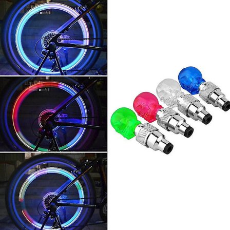 Hodeskalleformet Ventilhette LED Lys Hjul Dekk Lampe