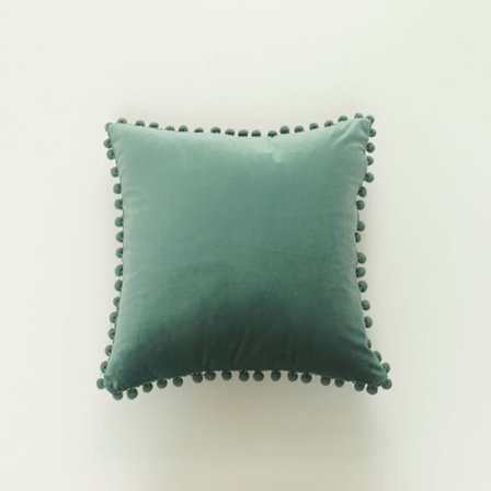 Örngott Pompoms Edges Ultra Soft Velvet Cover Soffa Soffa Svankkuddar Case