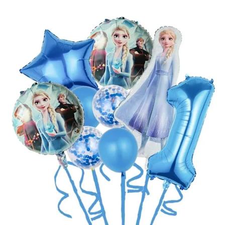 9 kpl Disneyn Frozen Prinsessa Elsa Anna ilmapalloa vauvakutsuihin lasten syntymäpäiväjuhliin koriste ilmapallo alumiinifolio ilmapallo style-1 As 