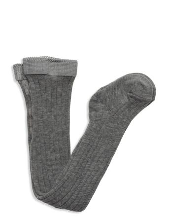 Cotton Rib Tights Socks & Tights Tights Grå Mp Denmark