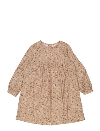 Dress Fenja Dresses & Skirts Dresses Casual Dresses Long-sleeved Casual Dresses Multi/mönstrad Wheat
