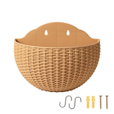 Blomkruka Utsökt Väggmonterad Plast Vägg Hängande Korg Blomkruka Dekor