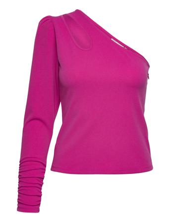 Selahgz Shoulder T-shirts & Tops Long-sleeved Rosa Gestuz