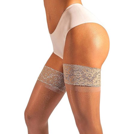 Lårhøye Strømper med Blonde for Kvinner [laget i Italia] 15 eller 20 Denier Sheer Hold Up - Nylonstrømper