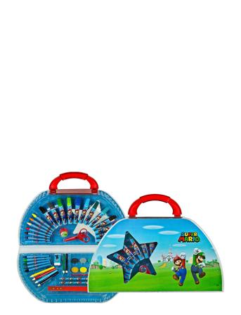Colouring Case, 51 Pcs. - Super Mario Toys Creativity Drawing & Crafts Drawing Stati Ry Monivärinen/Kuvioitu Undercover