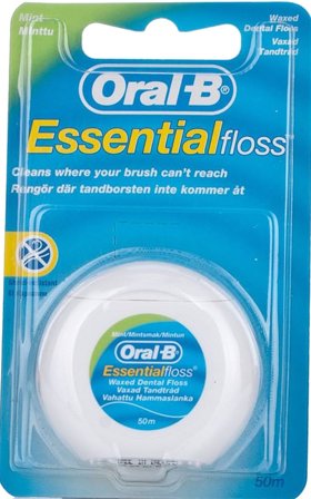 Oral-B Esssential tandtråd 50 m, Medicin & Pleje, Mund & Tandpleje, Tandtråd