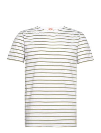 Breton Striped Shirt Héritage T-shirts Short-sleeved Kakigrønn Armor Lux*Betinget Tilbud
