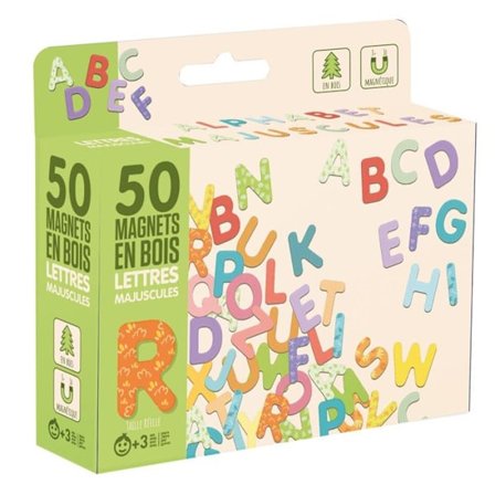 Magneter Trä 50 Bokstäver