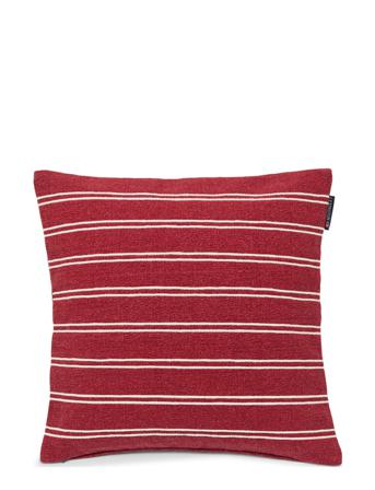 Deco Striped Recycled Cotton Canvas Pillow Cover Home Textiles Cushions & Blankets Cushion Covers Rød Lexington Home