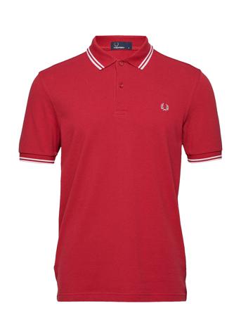 Twin Tipped Fp Shirt Polos Short-sleeved Rød Fred Perry